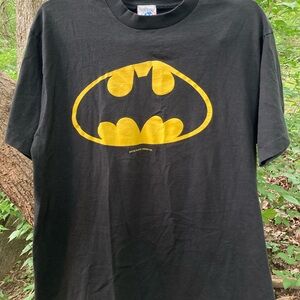 Vintage 1988 Single Stitch DC Comic Book Batman T-Shirt XL Superhero Black
